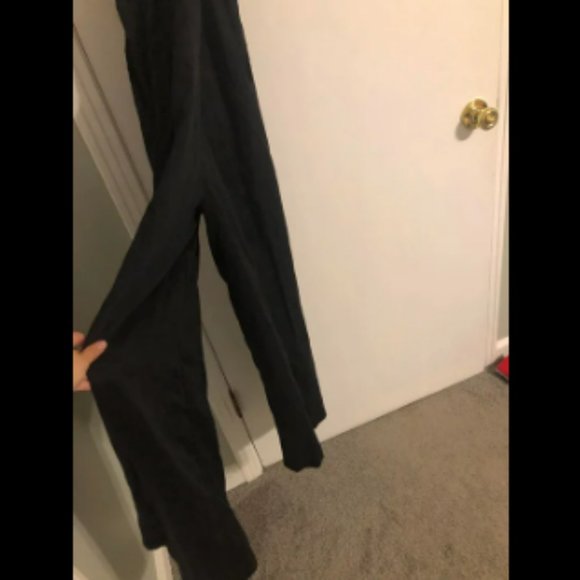 Free People Tuxedo Lace Velvet Accent Jumpsuit Sz 0 - Picture 3 of 5